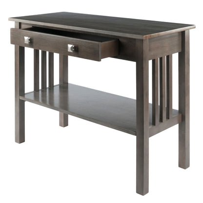 Stafford Console Hall Table; Oyster Gray image 9