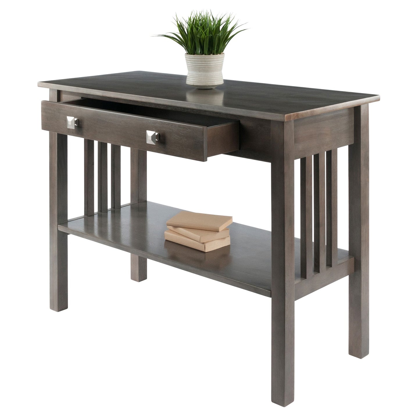 Stafford Console Hall Table; Oyster Gray image 4