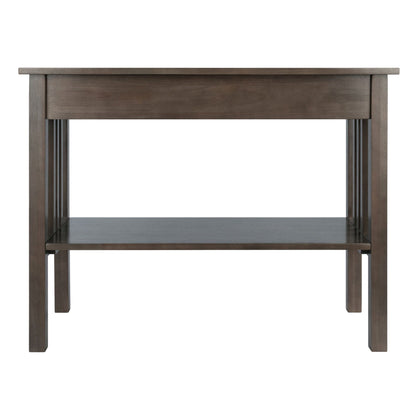 Stafford Console Hall Table; Oyster Gray image 6