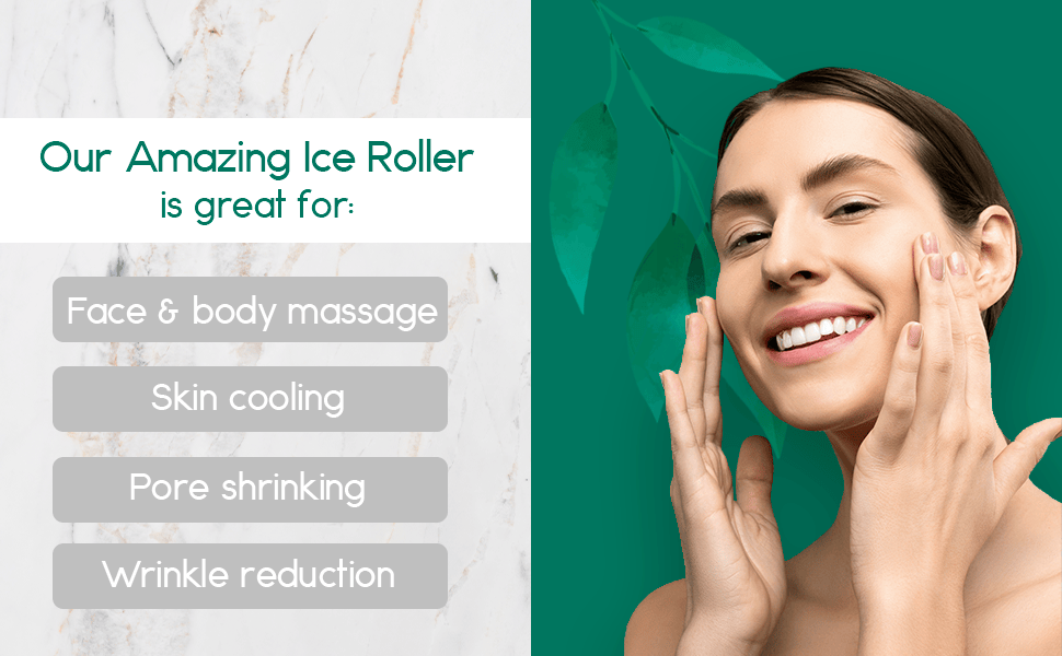 Stainless Steel Body Massage Ice Roller for Face and Body, Cryotherapy Skin Cooling and Pore Shrinking Tool image 5
