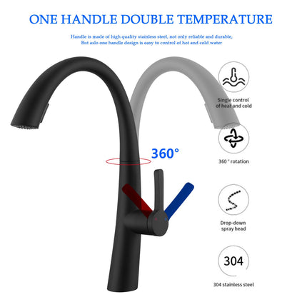Stainless Steel Pull Out Kitchen Faucet image 4