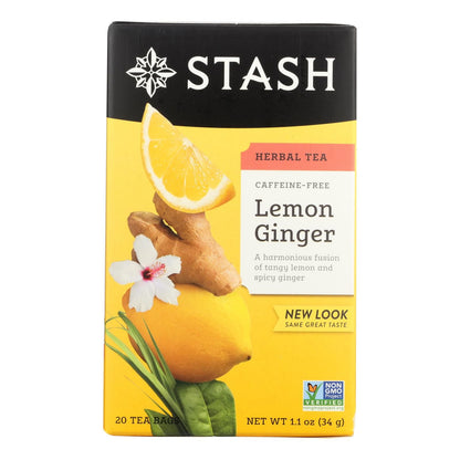 Stash Tea - Herbal - Lemon Ginger - 20 Bags - Case Of 6 image 1