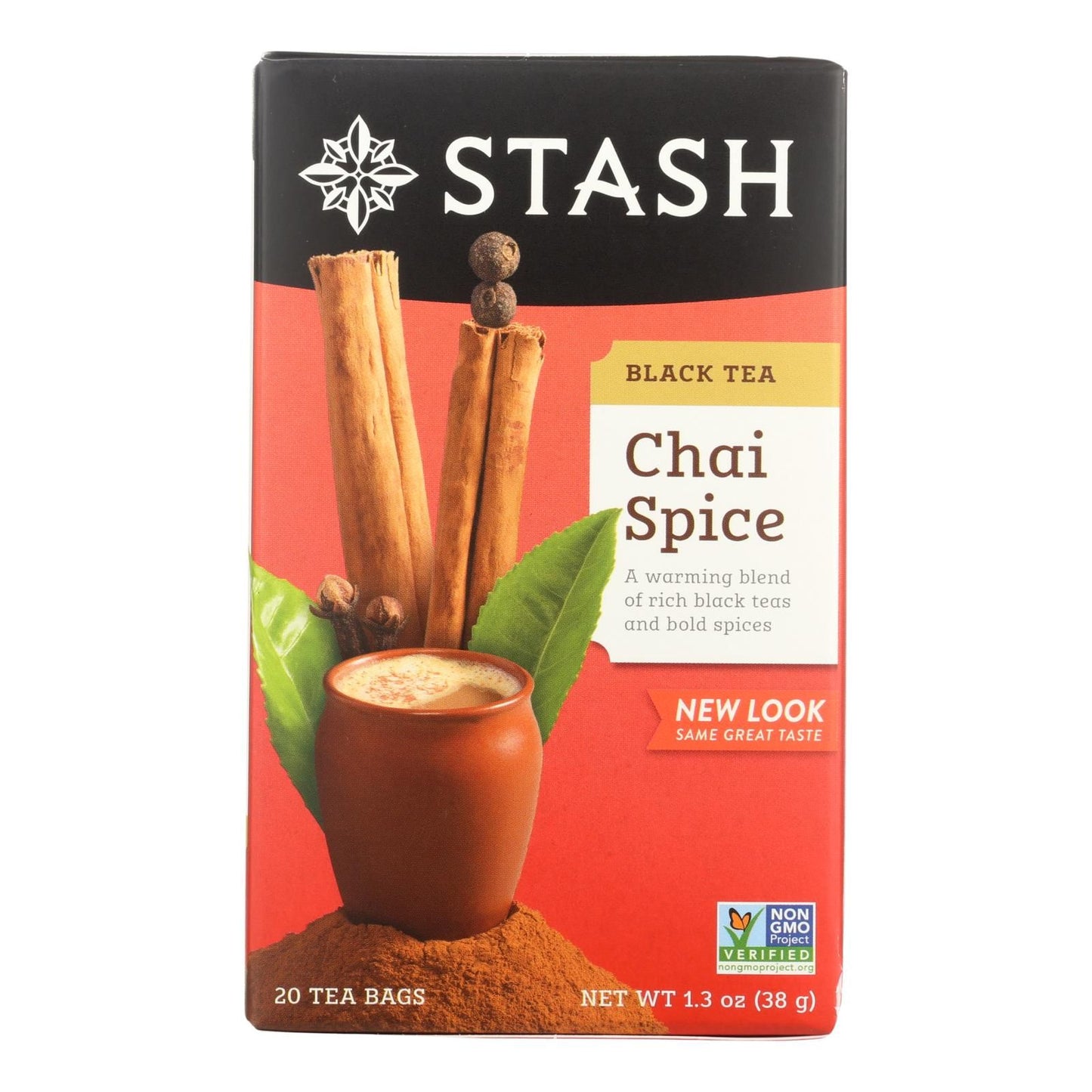 Stash Tea Chai Black Tea - Double Spice - Case Of 6 - 20 Bags image 1