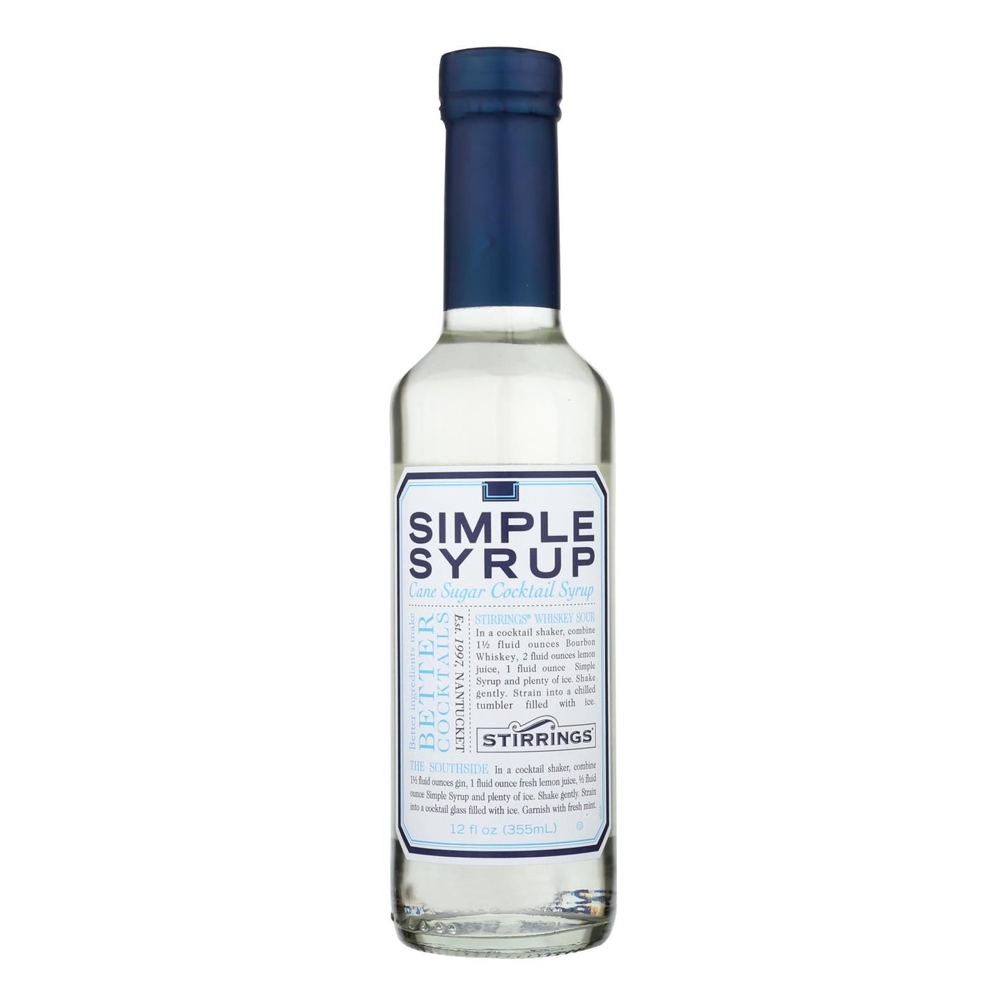 Stirrings Bar Ingredients - Simple Syrup - Case Of 6 - 12 Fl Oz. image 1