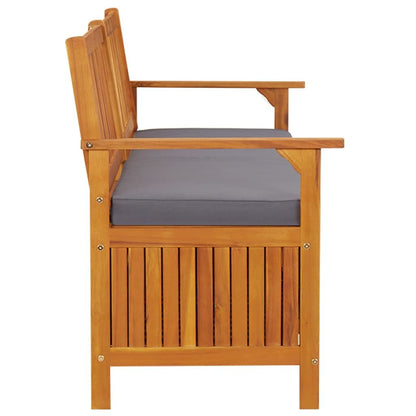 Storage Bench with Cushion 66.9" Solid Wood Acacia image 3