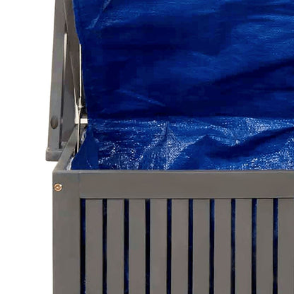 Storage Box with Trellis Gray 39"x19.7"x63" Solid Wood Acacia image 8