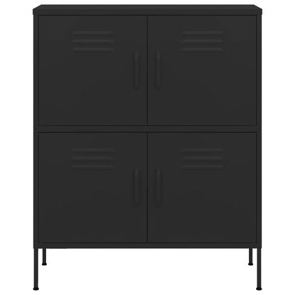 Storage Cabinet Black 31.5"x13.8"x40" Steel image 3