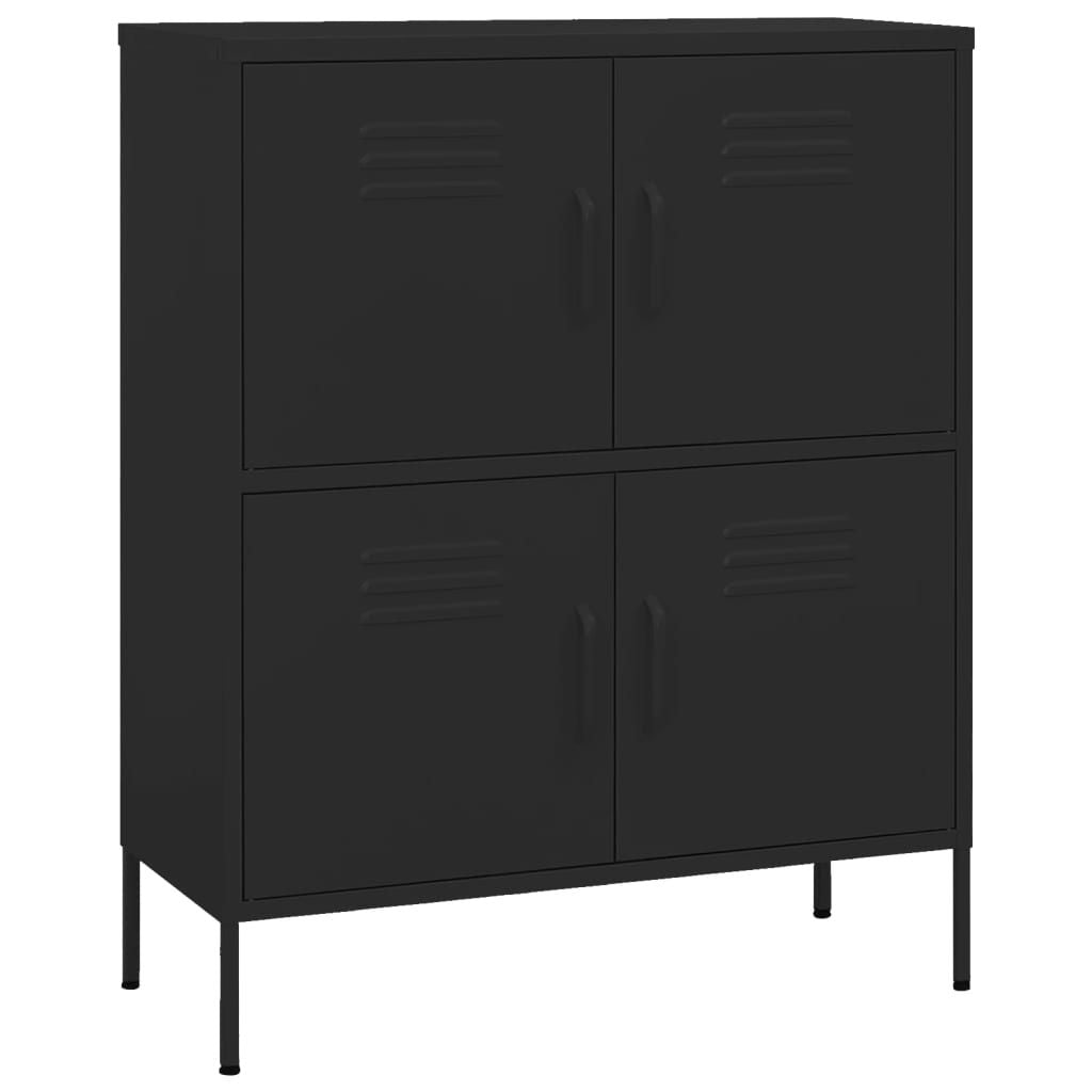 Storage Cabinet Black 31.5"x13.8"x40" Steel image 2
