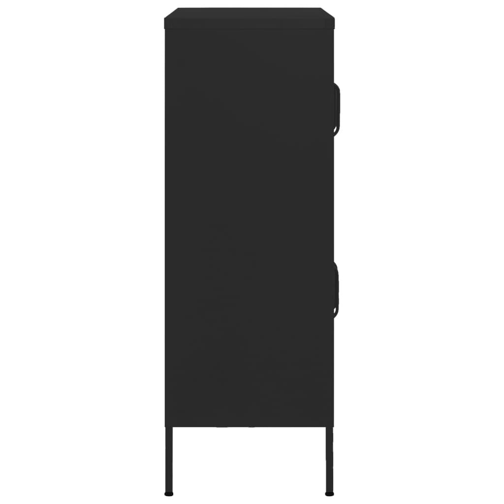 Storage Cabinet Black 31.5"x13.8"x40" Steel image 4