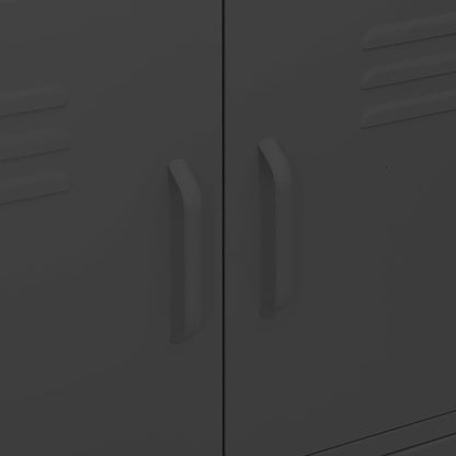Storage Cabinet Black 31.5"x13.8"x40" Steel image 7