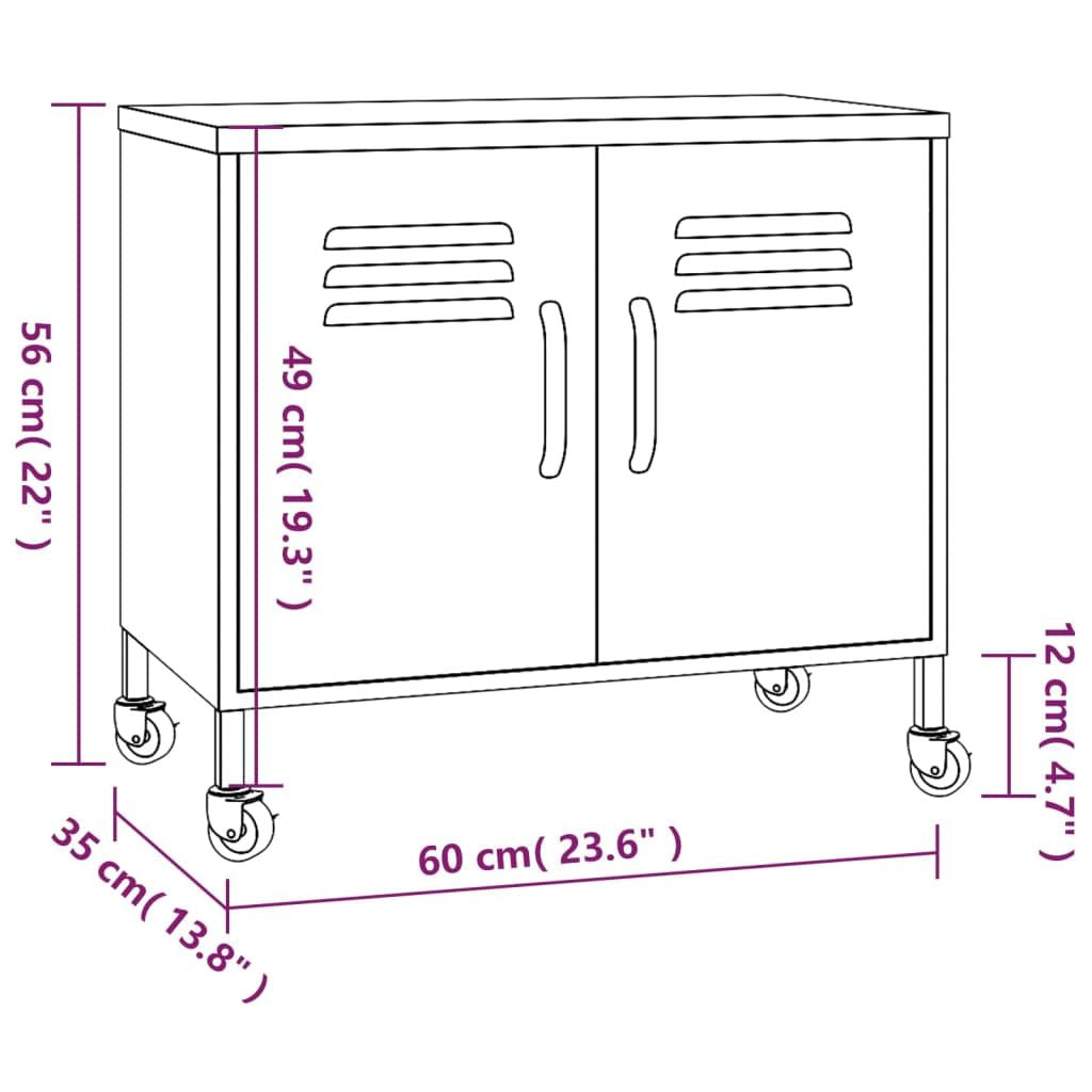 Storage Cabinet Mint 23.6"x13.8"x22" Steel image 9
