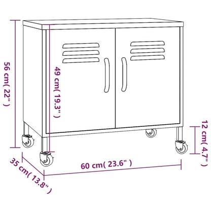 Storage Cabinet Mint 23.6"x13.8"x22" Steel image 9