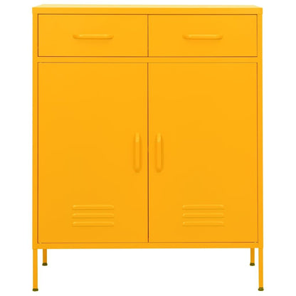 Storage Cabinet Mustard Yellow 31.5"x13.8"x40" Steel image 2