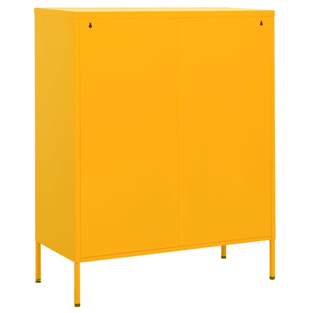 Storage Cabinet Mustard Yellow 31.5"x13.8"x40" Steel image 4