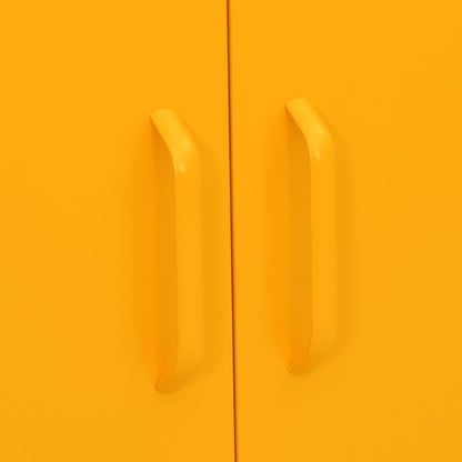 Storage Cabinet Mustard Yellow 31.5"x13.8"x40" Steel image 9