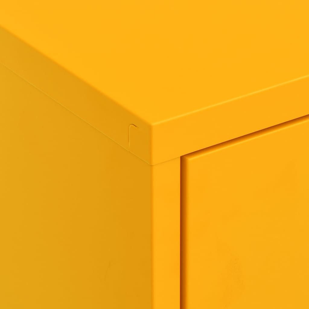 Storage Cabinet Mustard Yellow 31.5"x13.8"x40" Steel image 8