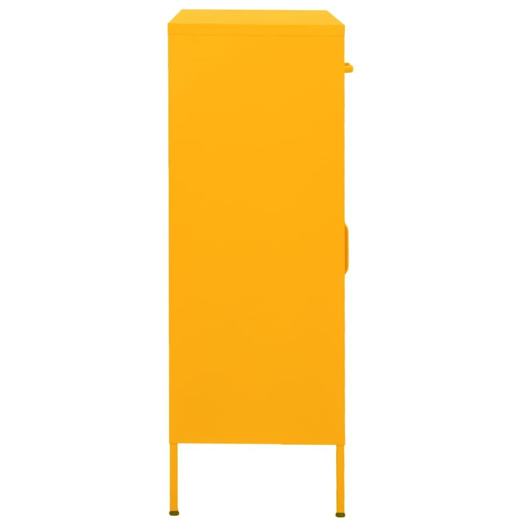Storage Cabinet Mustard Yellow 31.5"x13.8"x40" Steel image 3