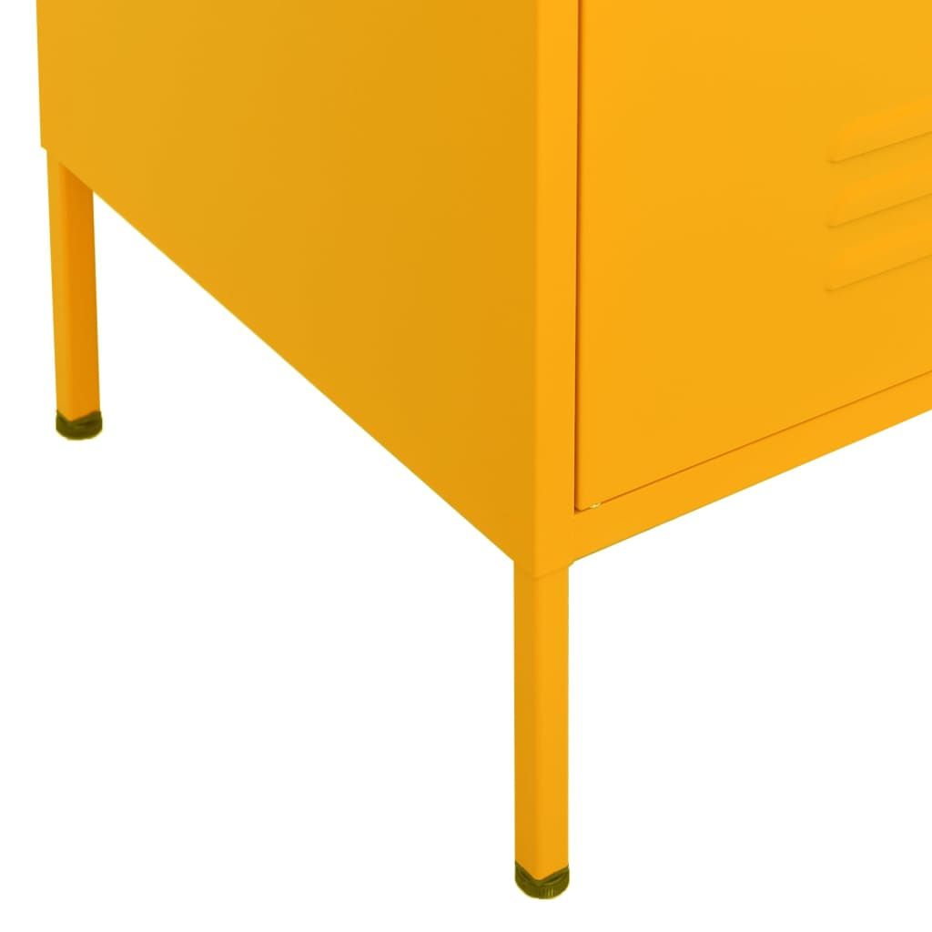 Storage Cabinet Mustard Yellow 31.5"x13.8"x40" Steel image 7