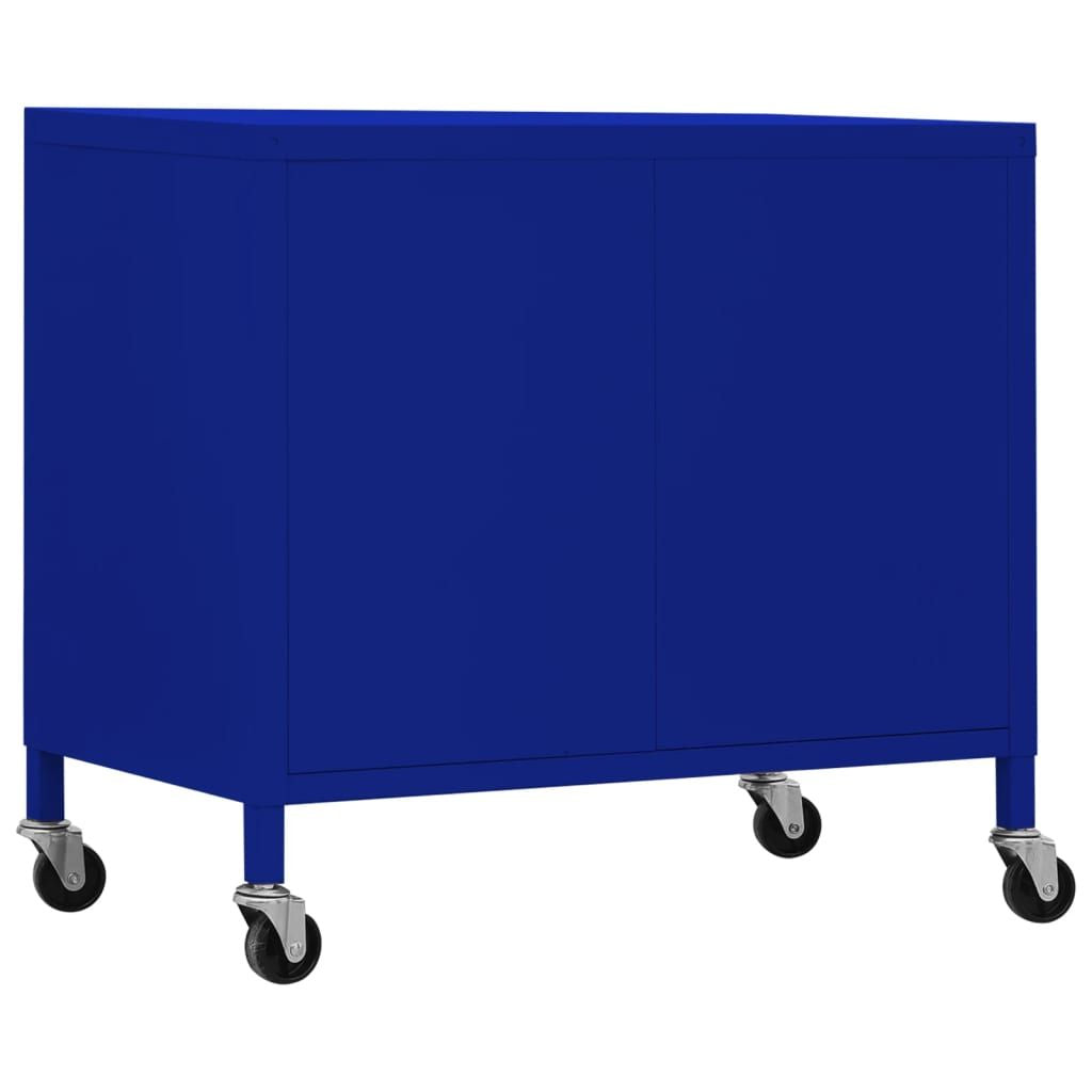 Storage Cabinet Navy Blue 23.6"x13.8"x22" Steel image 5