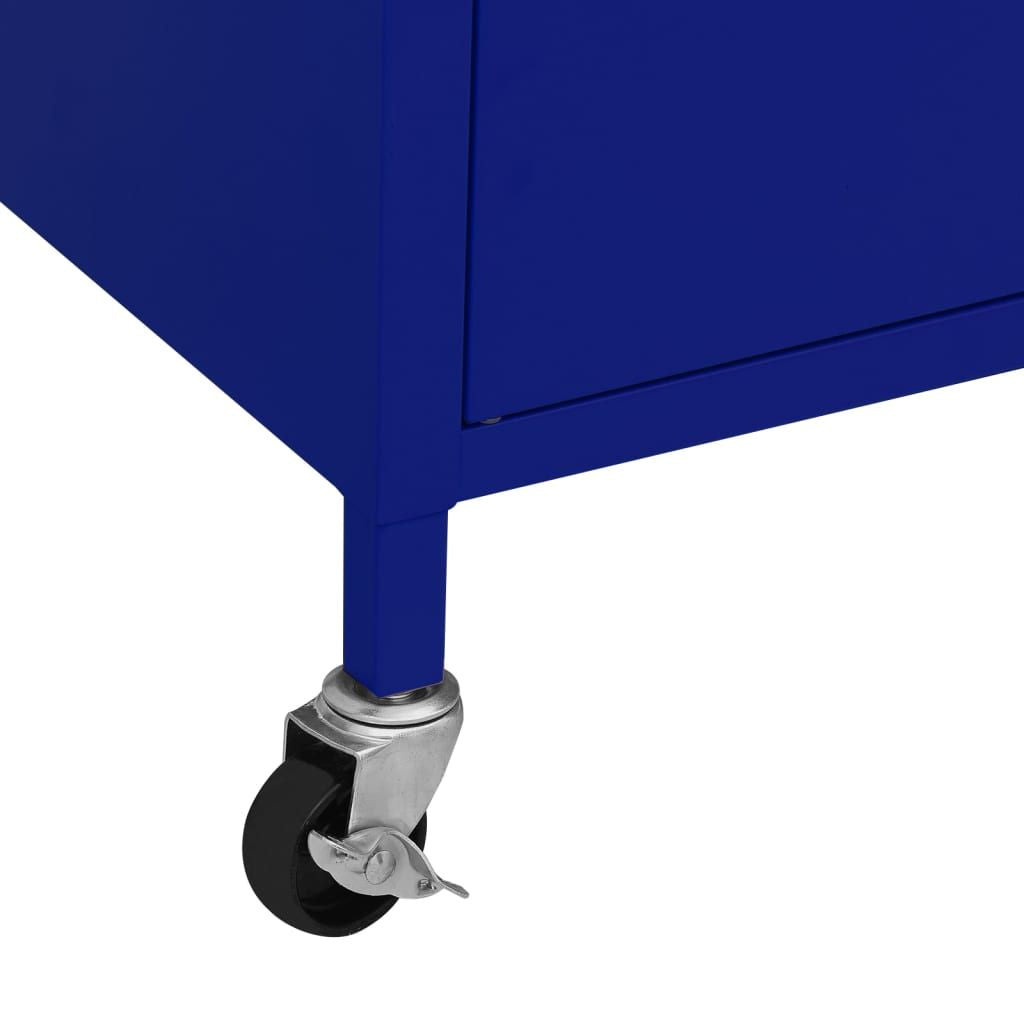 Storage Cabinet Navy Blue 23.6"x13.8"x22" Steel image 8