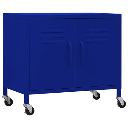 Storage Cabinet Navy Blue 23.6"x13.8"x22" Steel image 2