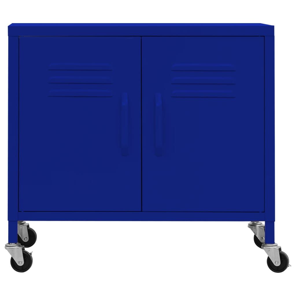 Storage Cabinet Navy Blue 23.6"x13.8"x22" Steel image 3
