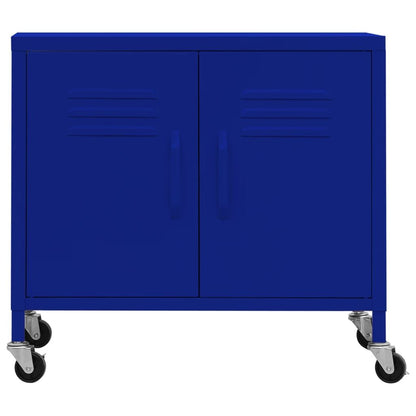 Storage Cabinet Navy Blue 23.6"x13.8"x22" Steel image 3