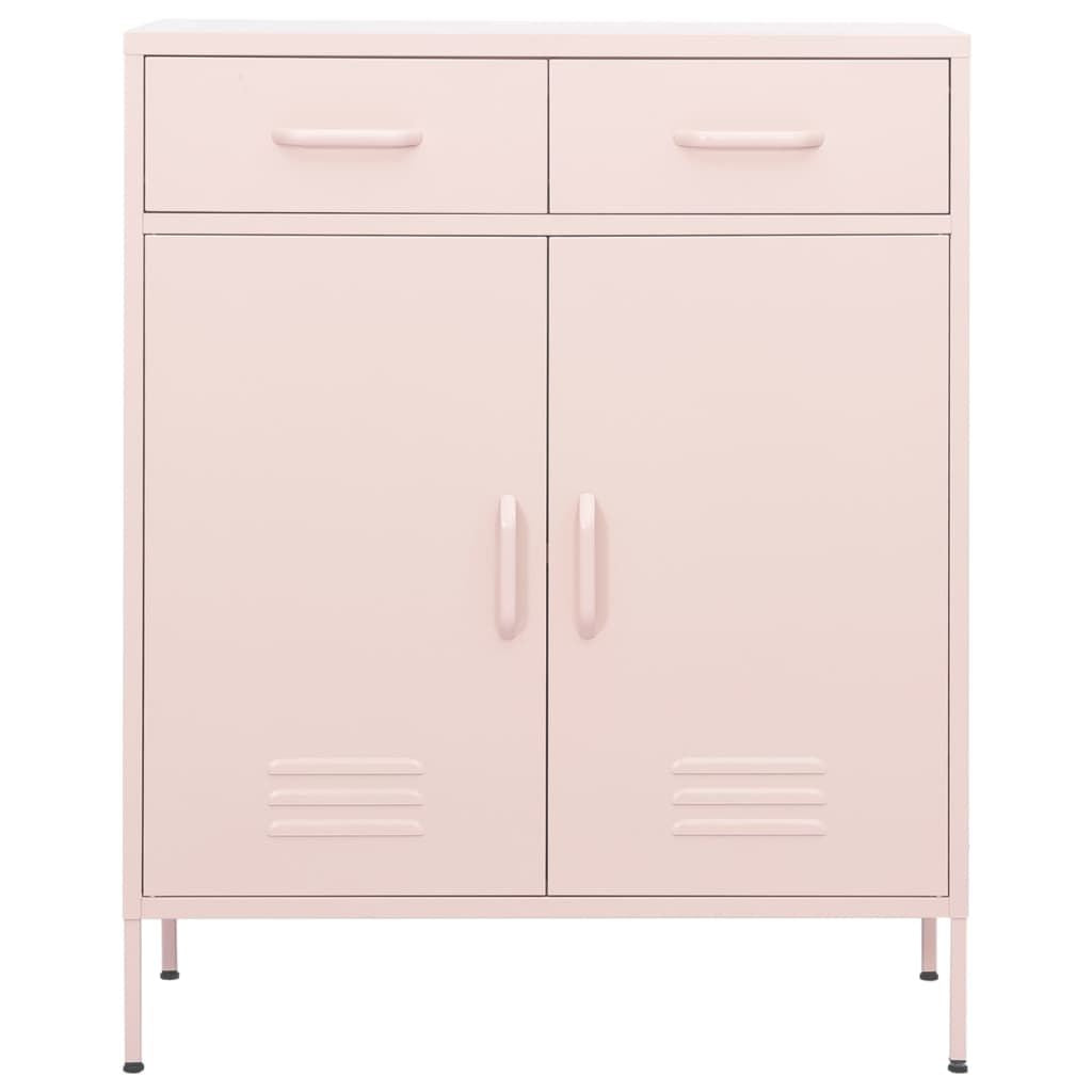 Storage Cabinet Pink 31.5"x13.8"x40" Steel image 2