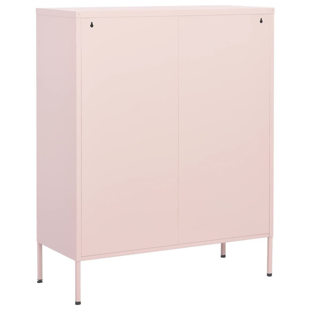 Storage Cabinet Pink 31.5"x13.8"x40" Steel image 4