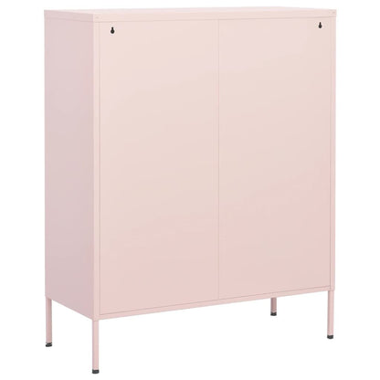 Storage Cabinet Pink 31.5"x13.8"x40" Steel image 4