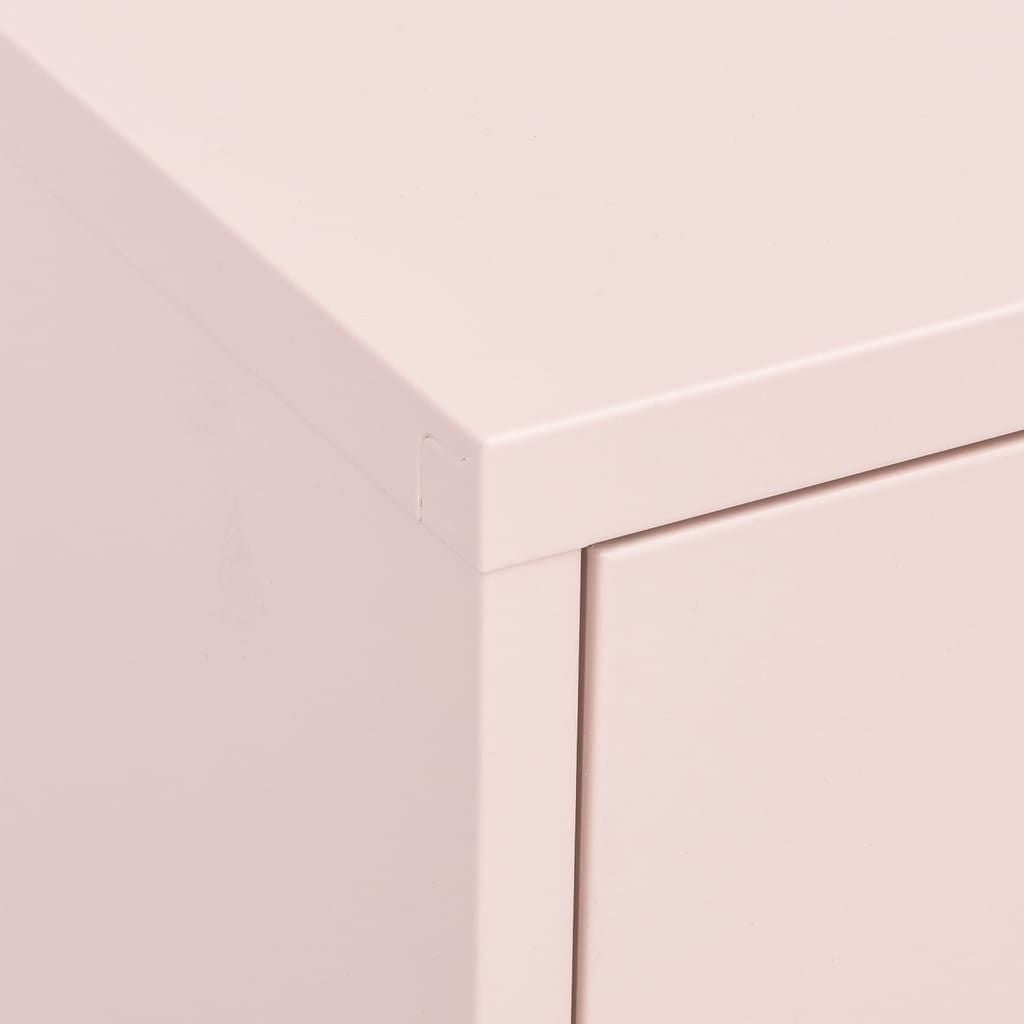 Storage Cabinet Pink 31.5"x13.8"x40" Steel image 8