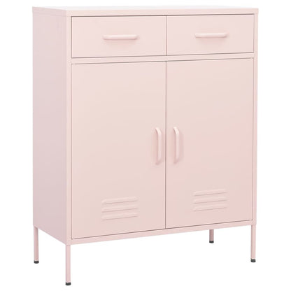 Storage Cabinet Pink 31.5"x13.8"x40" Steel image 1