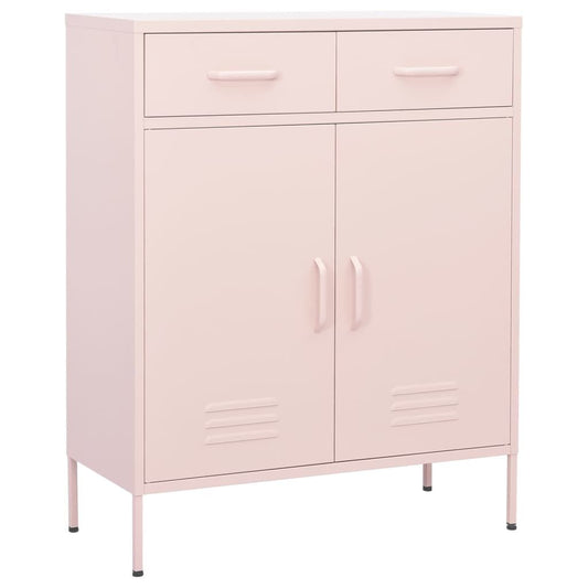 Storage Cabinet Pink 31.5"x13.8"x40" Steel image 1