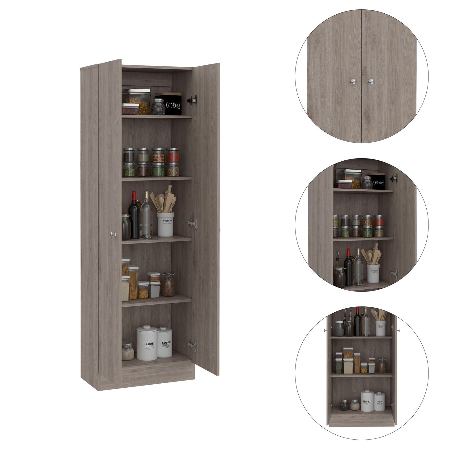 Storage Cabinet Pipestone, Double Door, Light Gray Finish image 8
