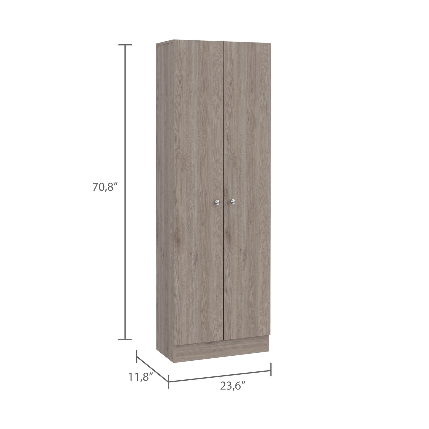 Storage Cabinet Pipestone, Double Door, Light Gray Finish image 3