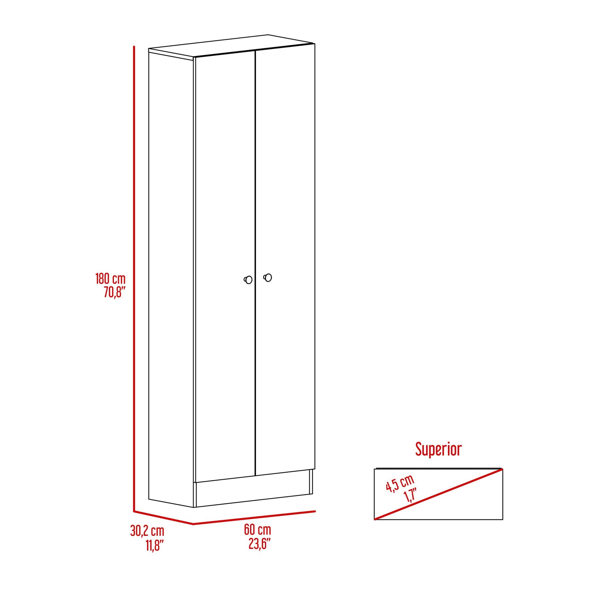 Storage Cabinet Pipestone, Double Door, Light Gray Finish image 11