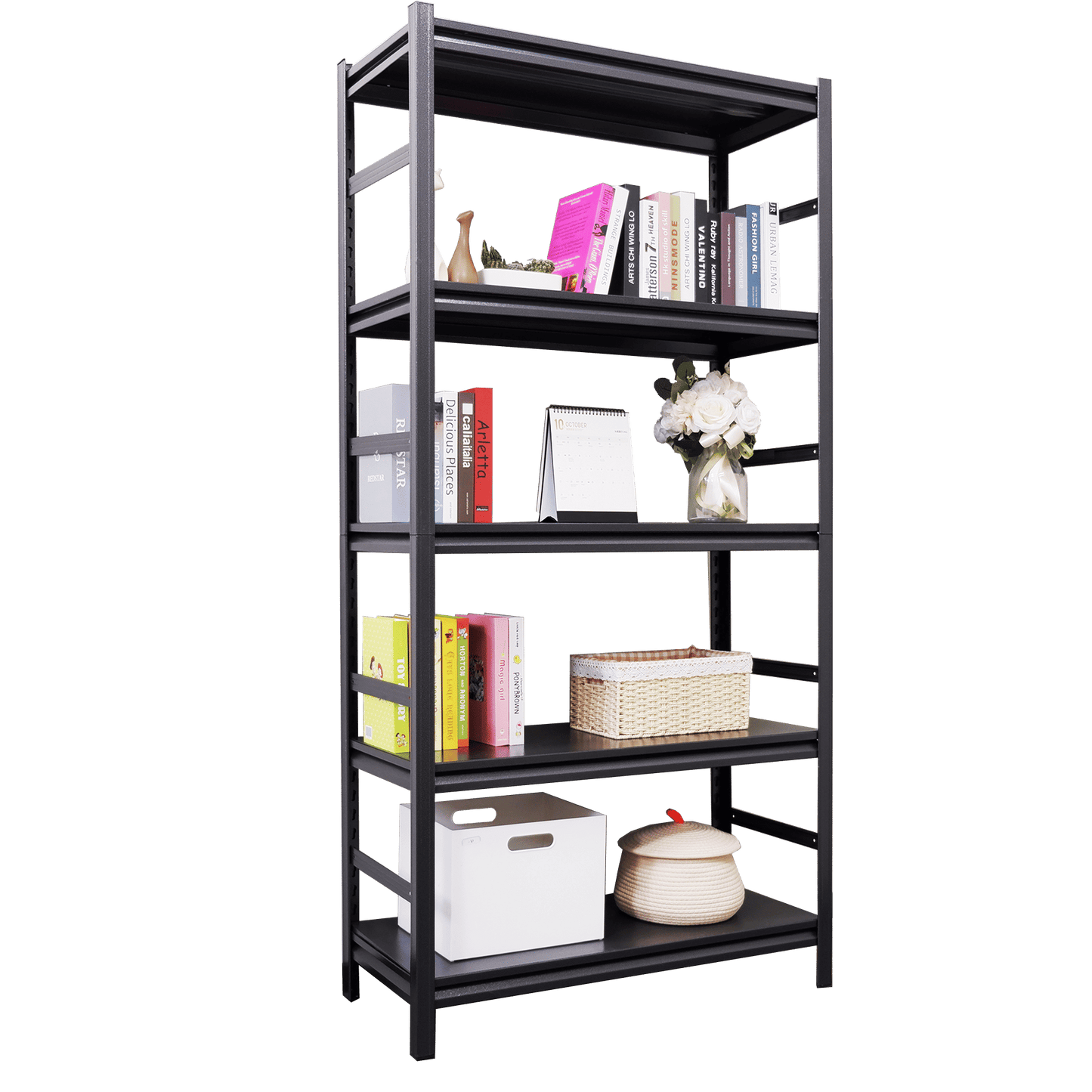Storage Shelves 5 Tier Heavy Duty Metal Shelving Unit Adjustable Shelving Units and Storage Rack Kitchen Garage Shelf H7 image 11
