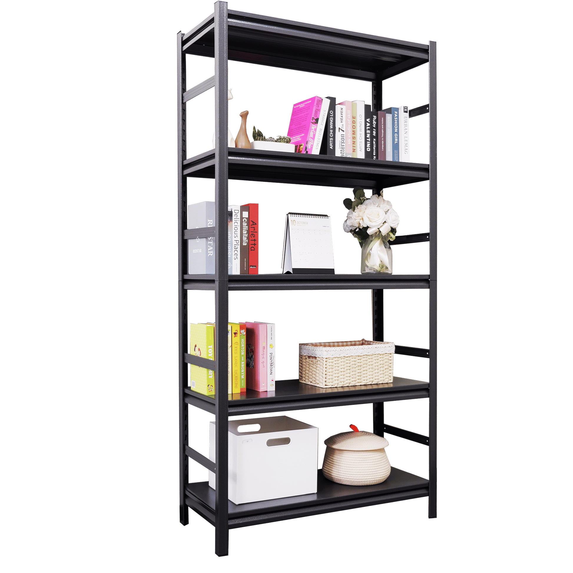 Storage Shelves 5 Tier Heavy Duty Metal Shelving Unit Adjustable Shelving Units and Storage Rack Kitchen Garage Shelf H7 image 11