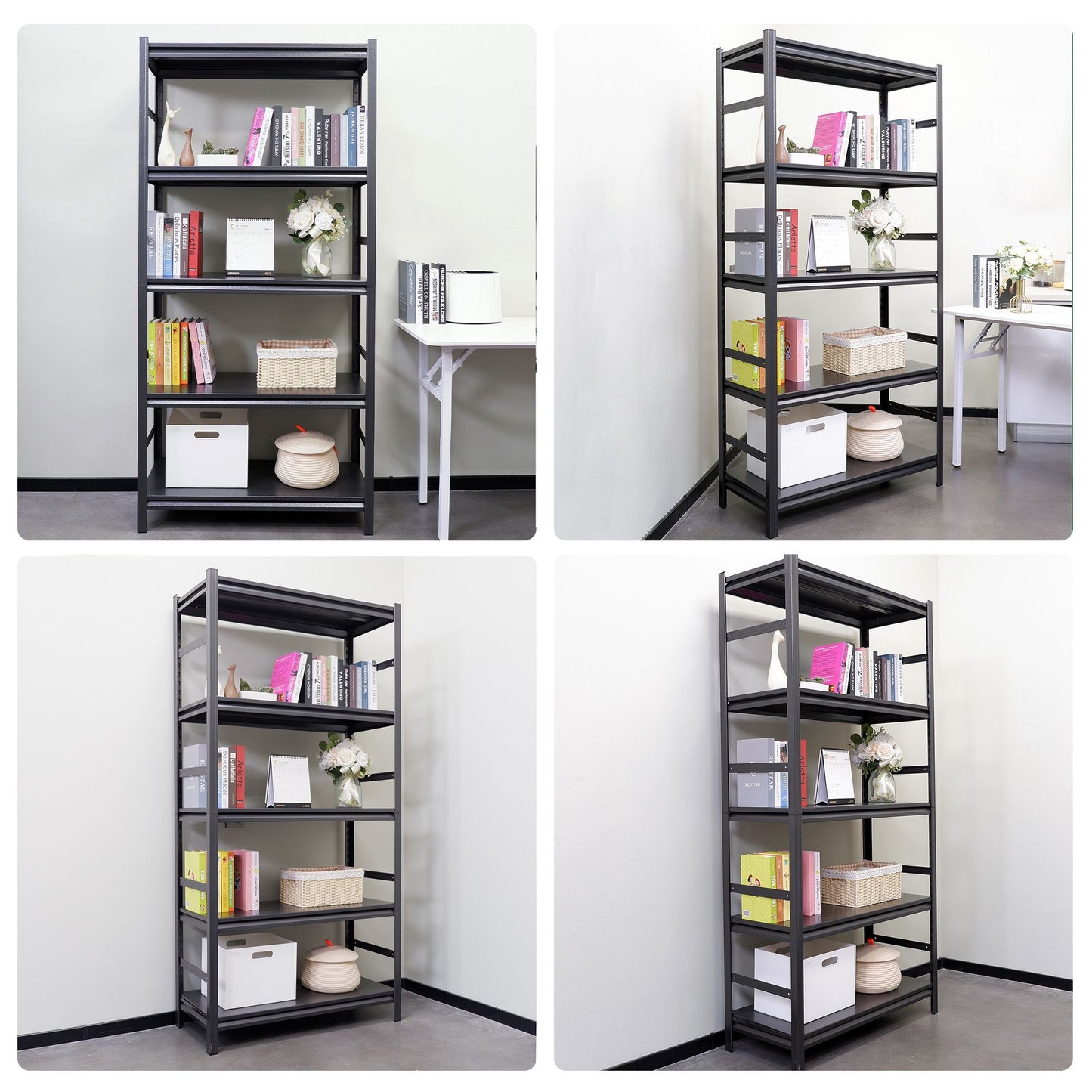 Storage Shelves 5 Tier Heavy Duty Metal Shelving Unit Adjustable Shelving Units and Storage Rack Kitchen Garage Shelf H7 image 17