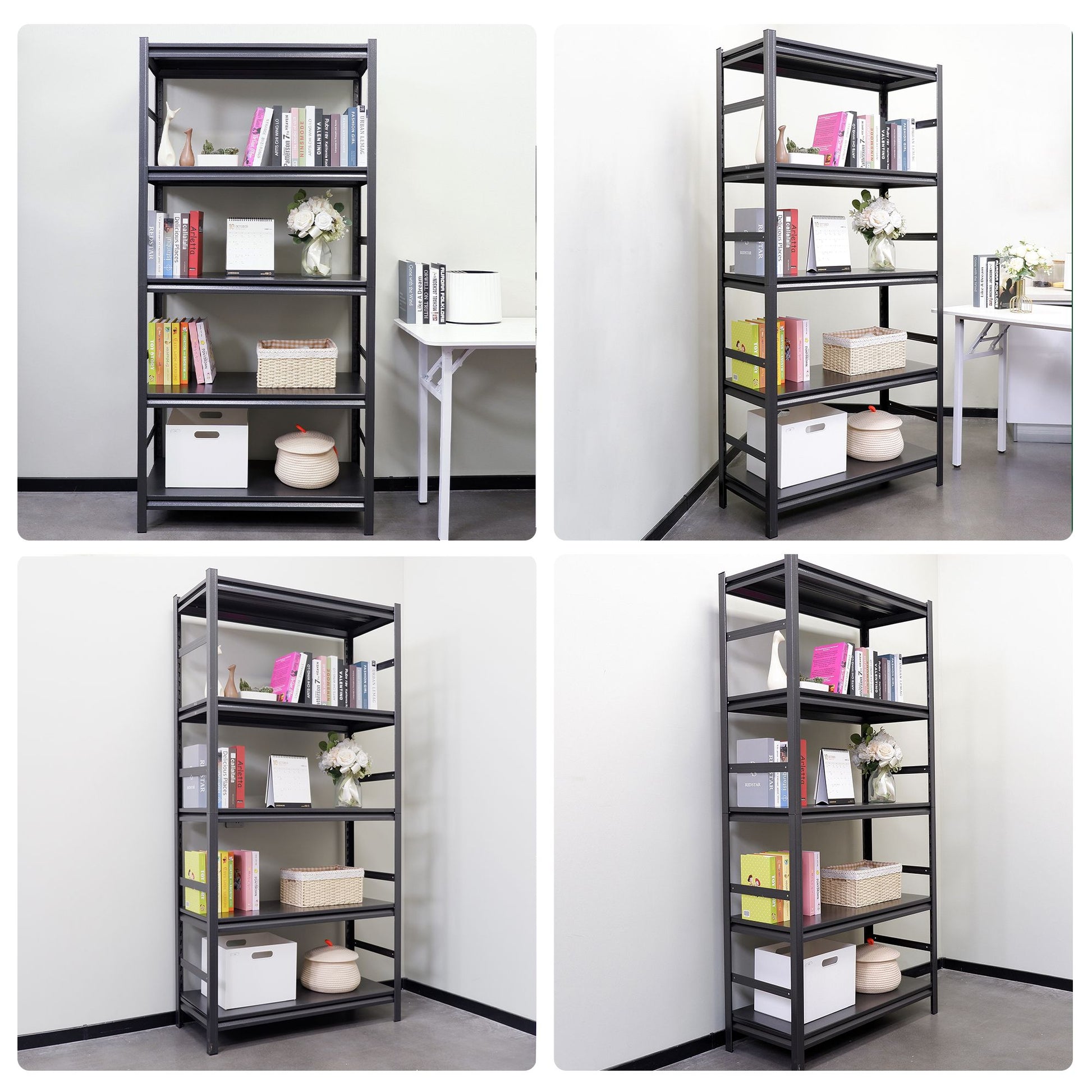 Storage Shelves 5 Tier Heavy Duty Metal Shelving Unit Adjustable Shelving Units and Storage Rack Kitchen Garage Shelf H7 image 17