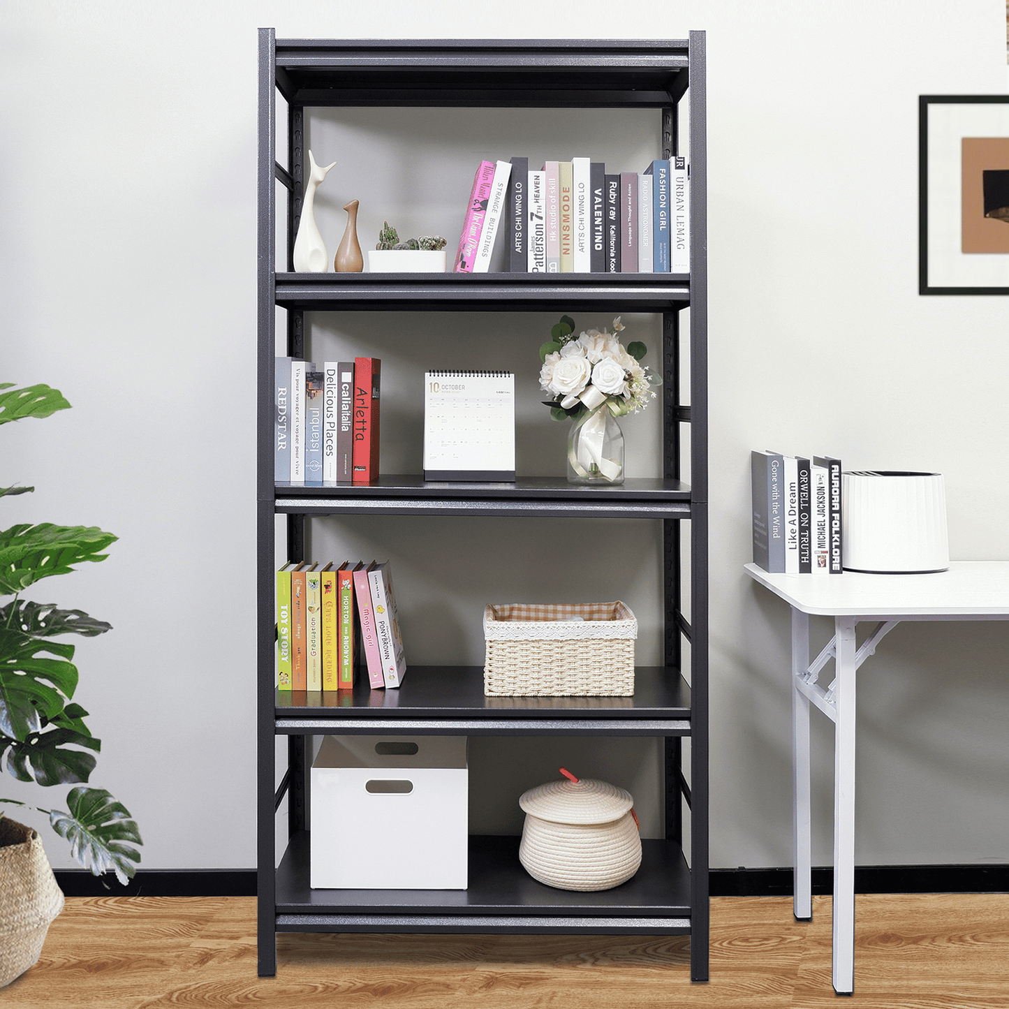 Storage Shelves 5 Tier Heavy Duty Metal Shelving Unit Adjustable Shelving Units and Storage Rack Kitchen Garage Shelf H7 image 12