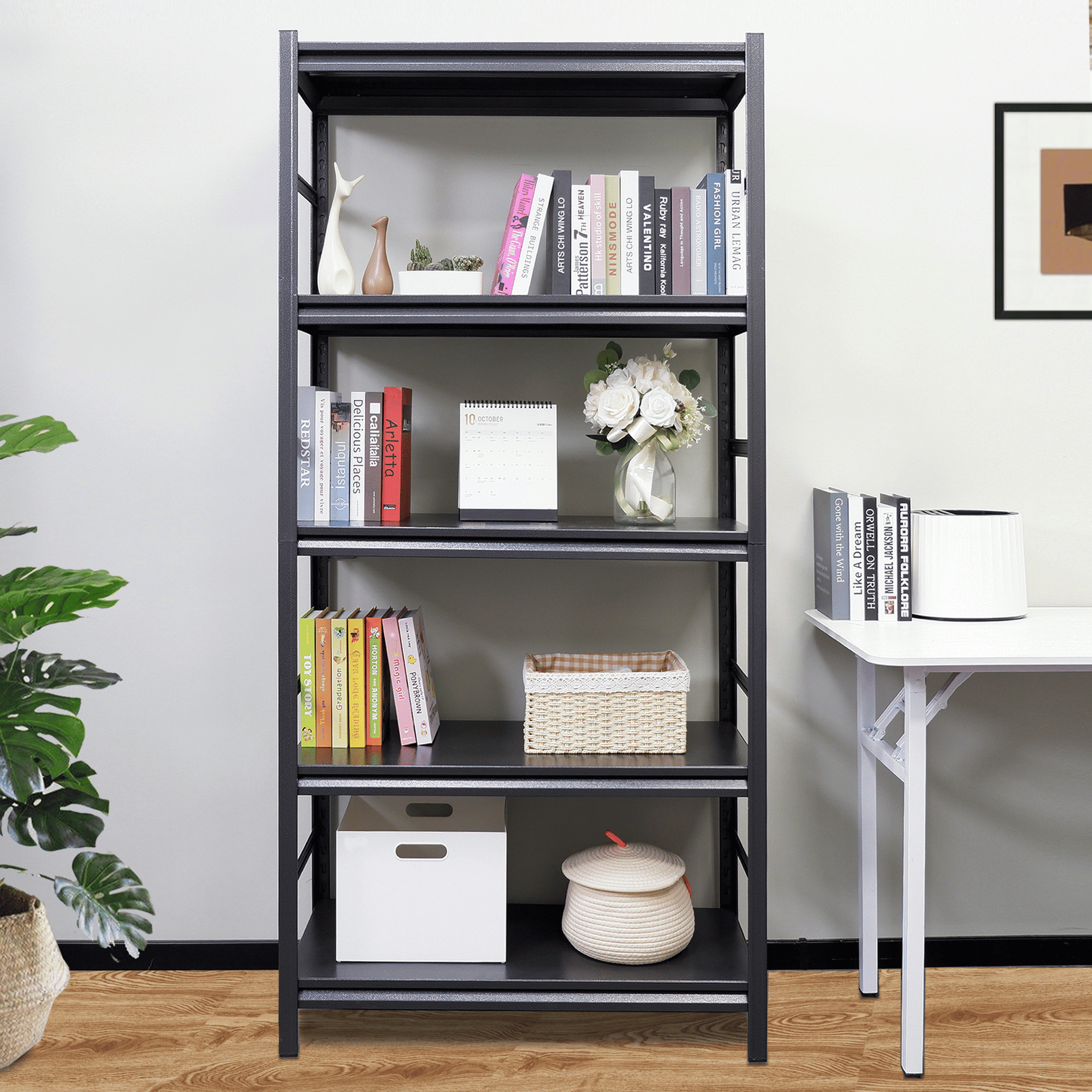 Storage Shelves 5 Tier Heavy Duty Metal Shelving Unit Adjustable Shelving Units and Storage Rack Kitchen Garage Shelf H7 image 12
