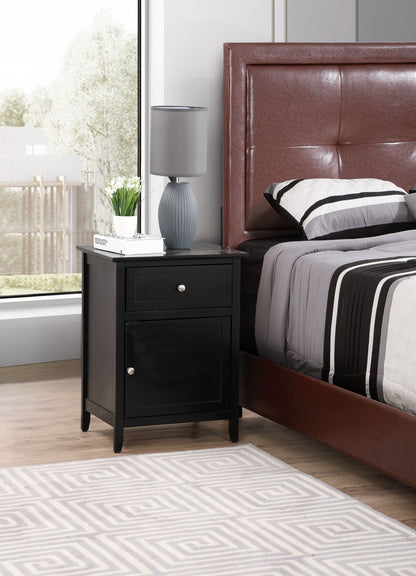Stylish Transitional Black Nightstand For Bedrooms image 1