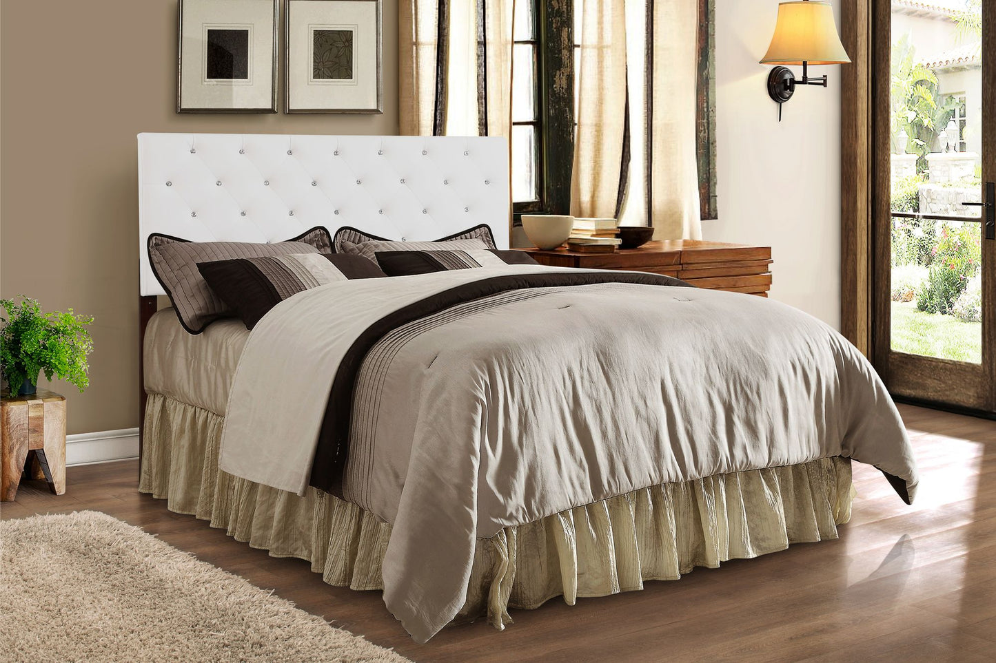 Stylish White King-Size Headboard For Comfort image 2