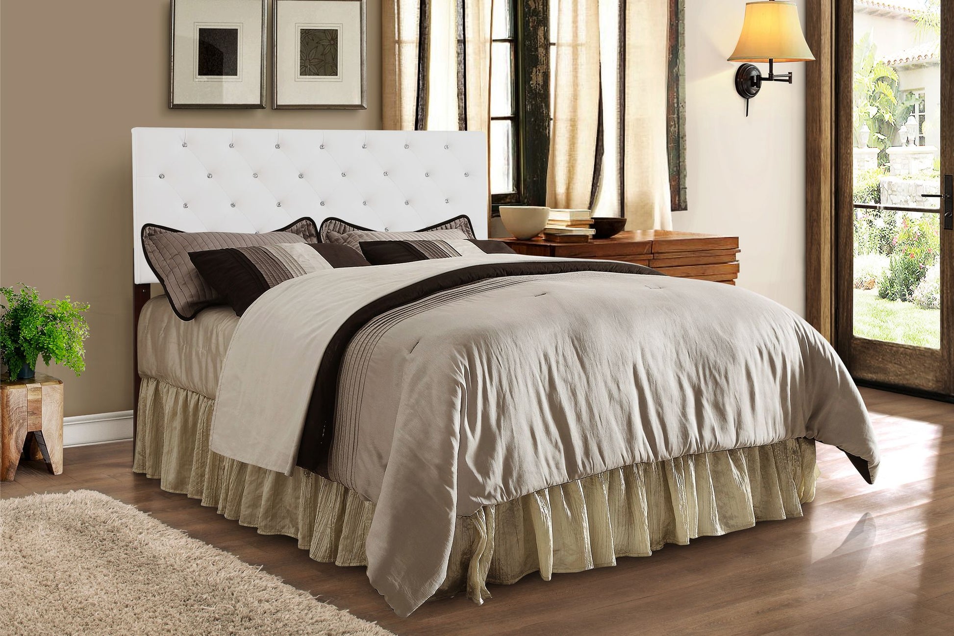 Stylish White King-Size Headboard For Comfort image 2