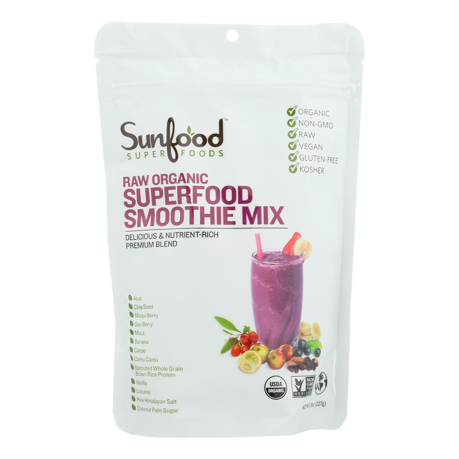 Sunfood - Smthie Mix Raw Sprfd - 1 Each-8 Oz image 1