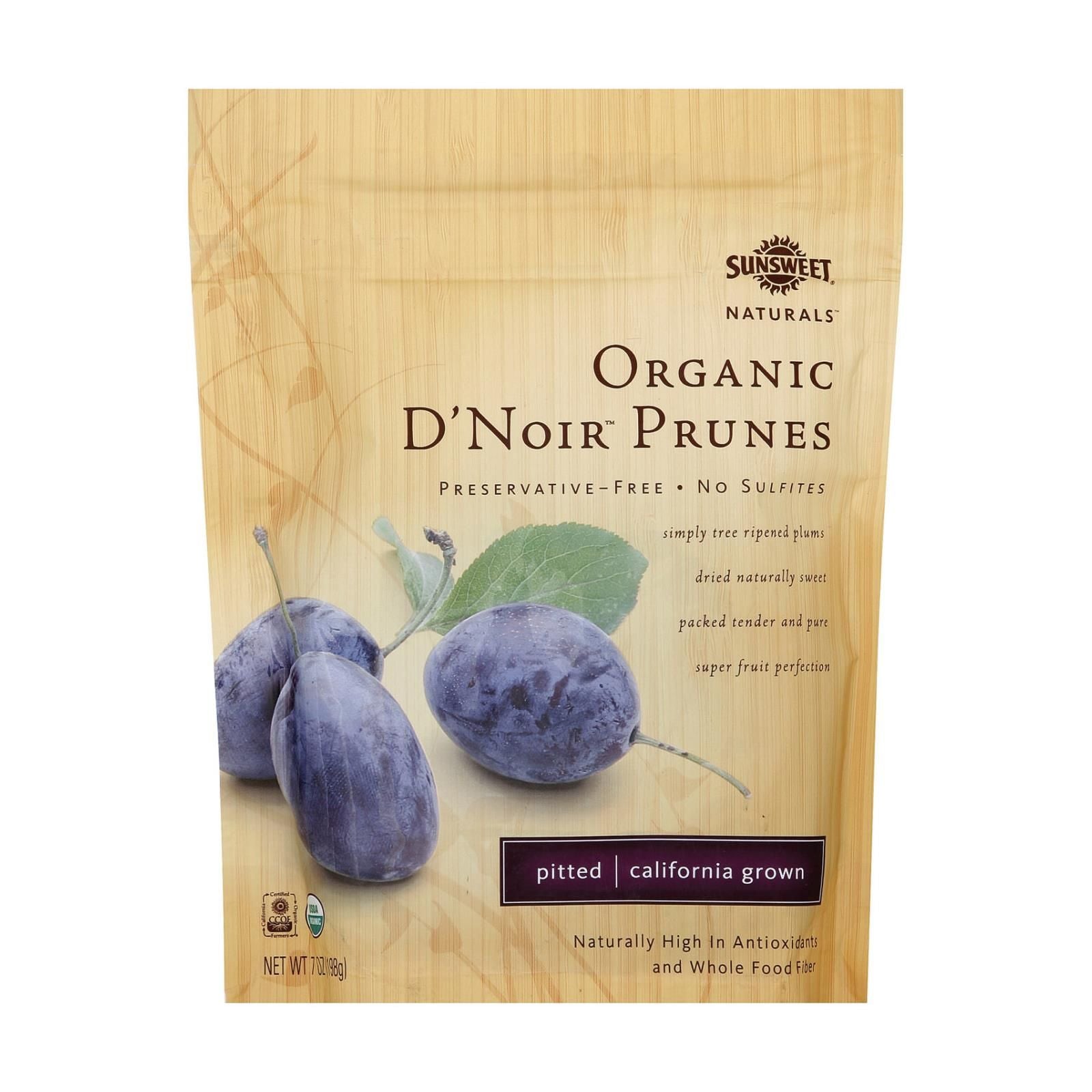 Sunsweet Naturals Organic D'noir Prunes - Case Of 12 - 7 Oz. image 1