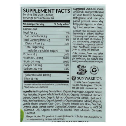 Sunwarrior - Collagen Tahitian Vanilla - 1 Each - 17.6 Oz image 3