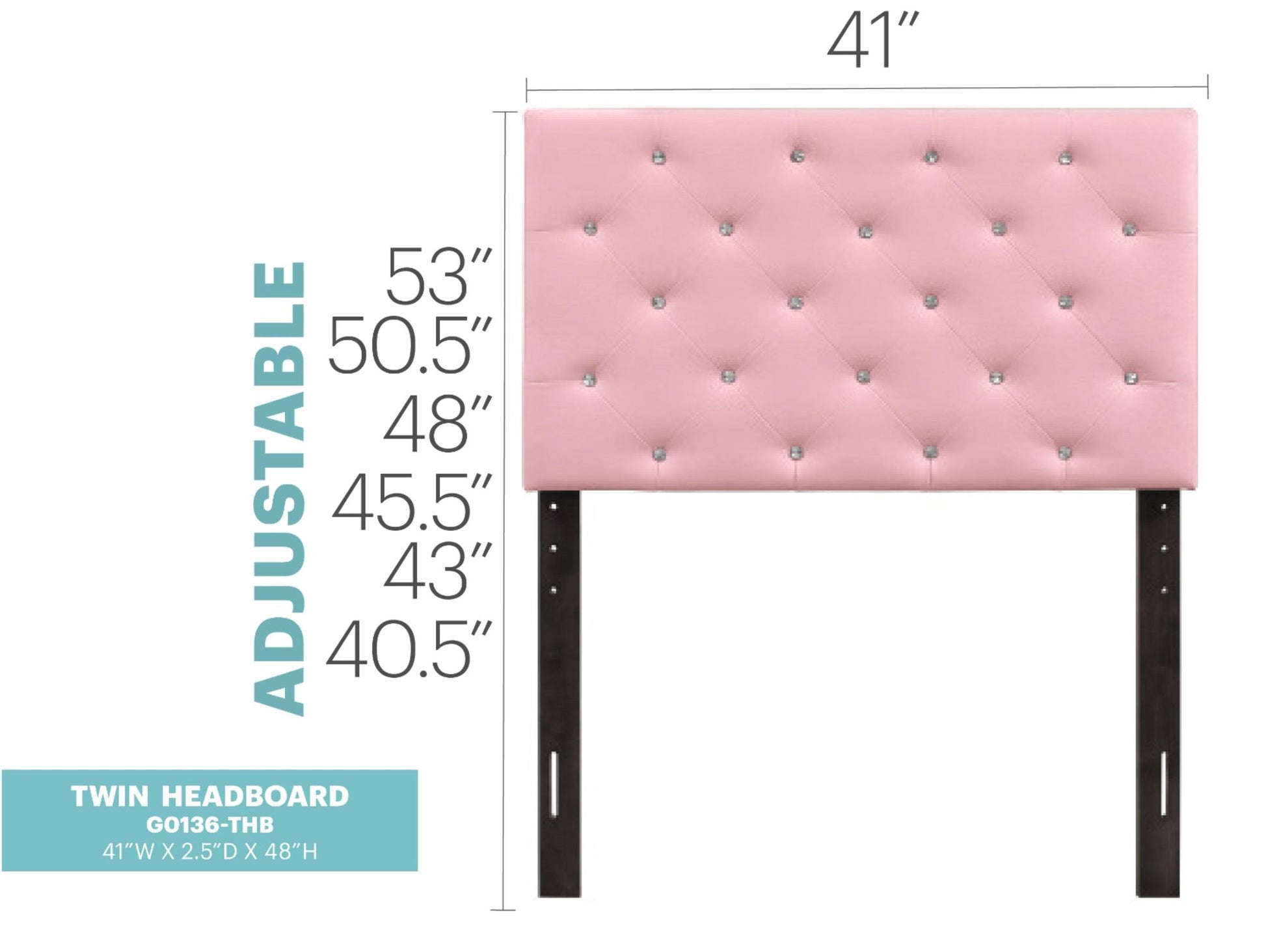 Super Nova G0136-THB Twin Headboard , PINK image 5