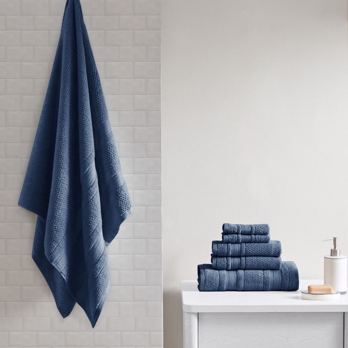 Super Soft Cotton Quick Dry Bath Towel 6 Piece Set image 1